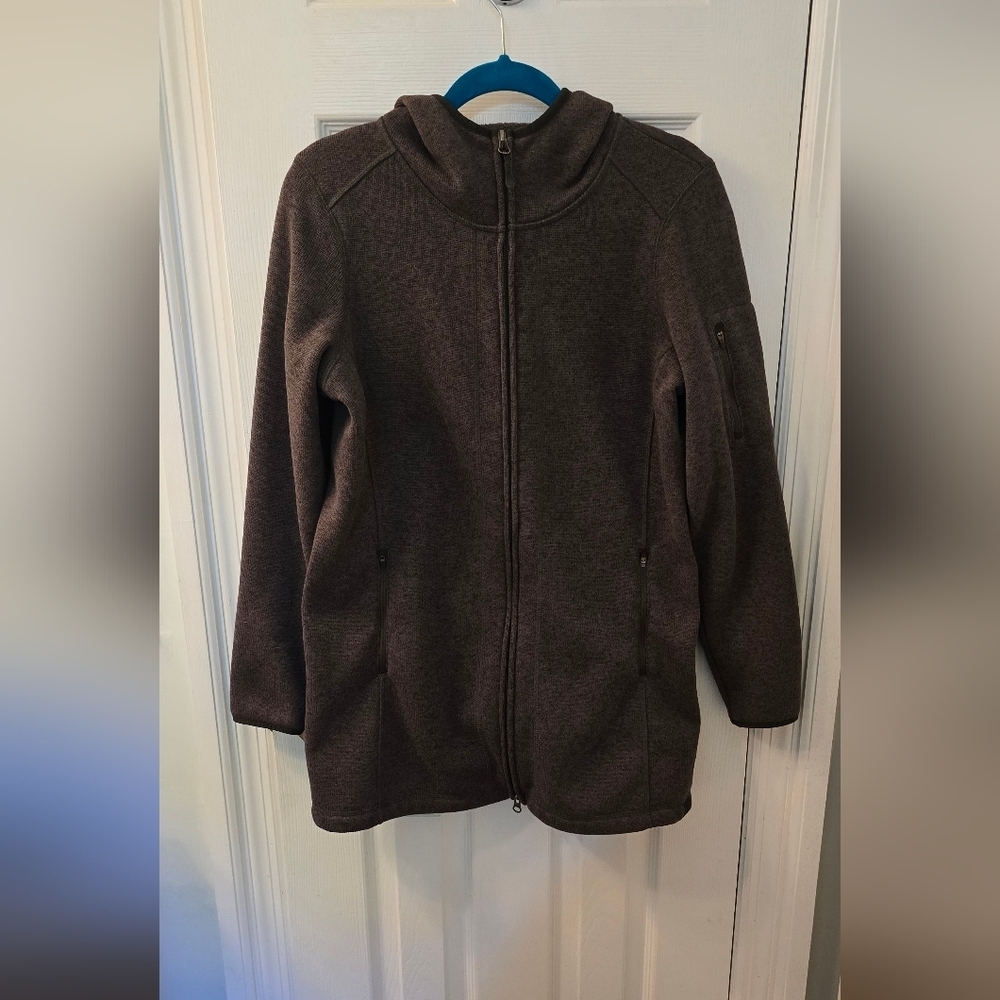 LL Bean Women's Hooded Sweater Jacket With Zippered Pockets, Size M (315)